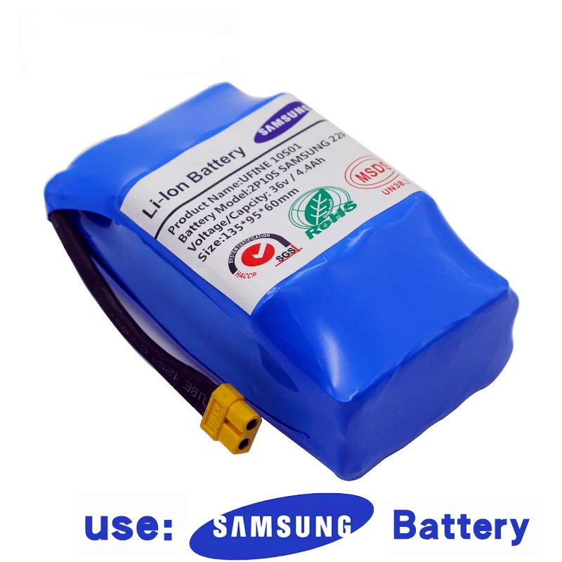 

Genuine 36V Battery Packs 4400mAh 4.4ah Rechargeable Lithium ion battery for Electric Self Balancing Scooter HoverBoard Unicycle