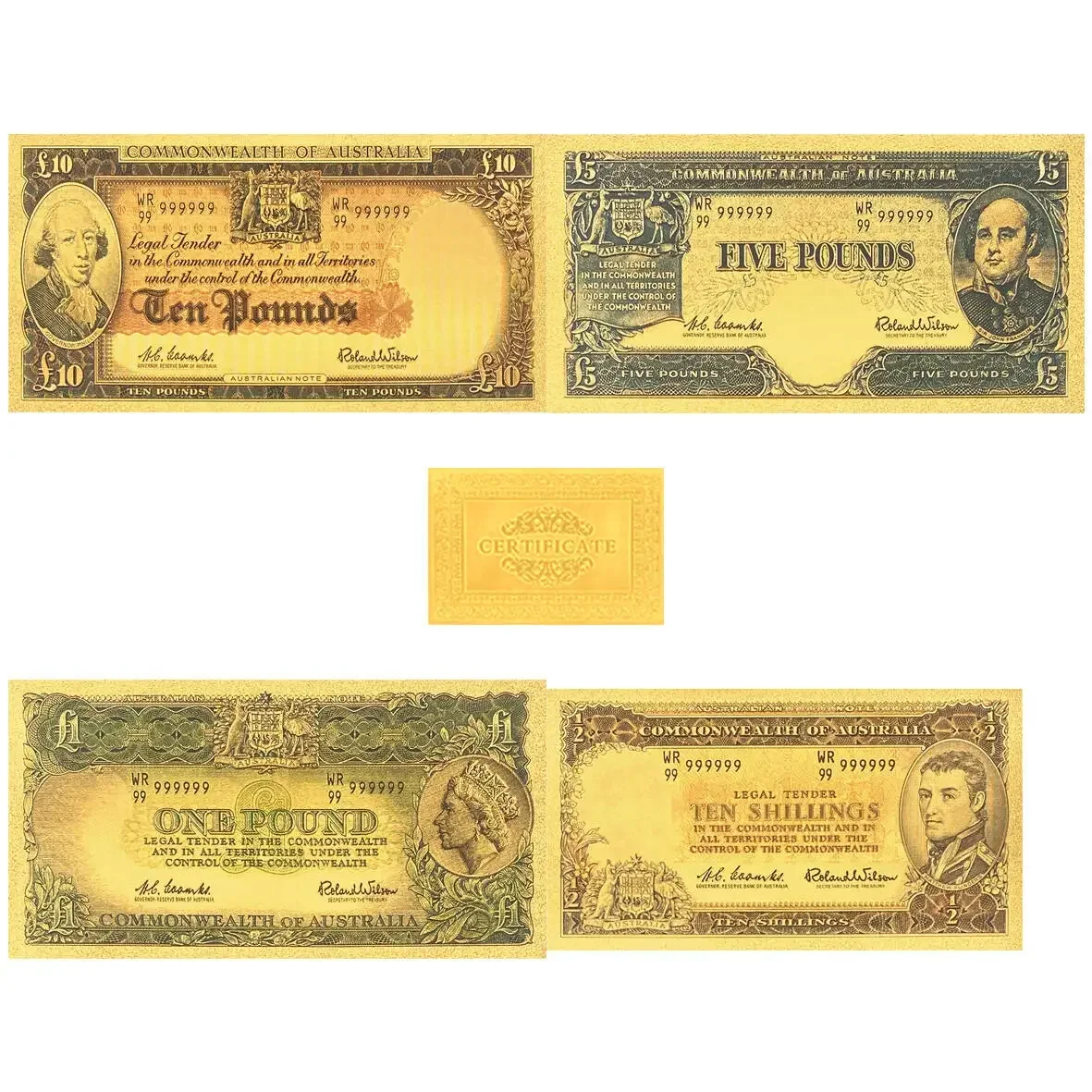 20 дизайнов австралийская 100-долровая золотая банкнота с покрытием красочная