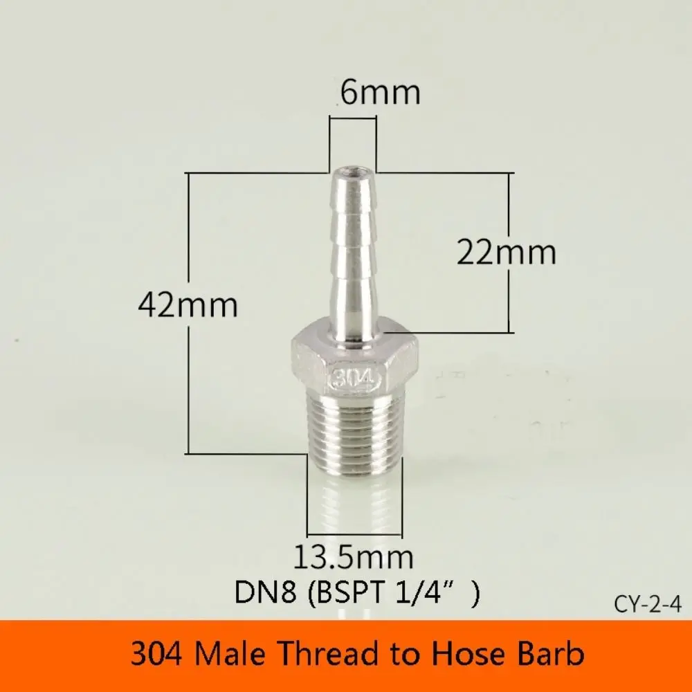 

1 шт. переходник для соединителя трубного соединения с наружной резьбой BSPT, соединитель для шланга от 6 мм до 12 мм 1/8 дюйма, 3/8 дюйма, 1/2 дюйма, 1/4 дюйма, фитинг для трубки из полиэтиленового полиэтилена