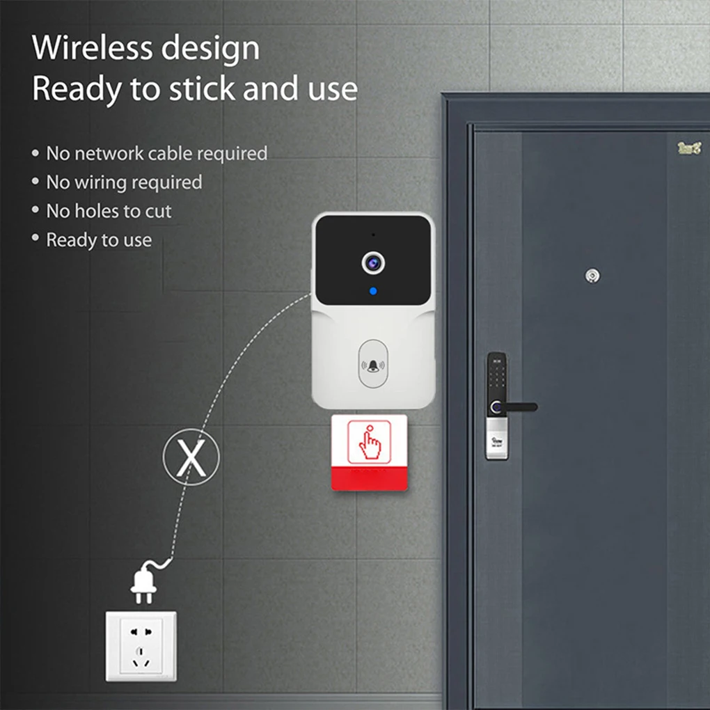 

Video Doorbell Visual Door Ring Security Camera High Resolution Handily Install Night Outdoor Smart Digital Viewer
