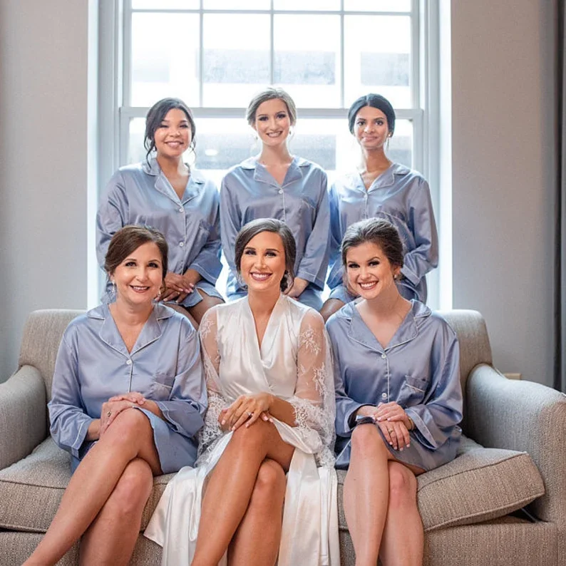 Sleep Shirts for Bridesmaids /Getting Ready Outfits /Bridesmaid Pajamas /Button Down Shirts /Bridal Party Getting Ready Wedding