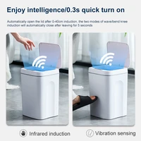 12 14 16l multifunctional smart trash can automatic induction trash can waterproof toilet kitchen trash can household with lid