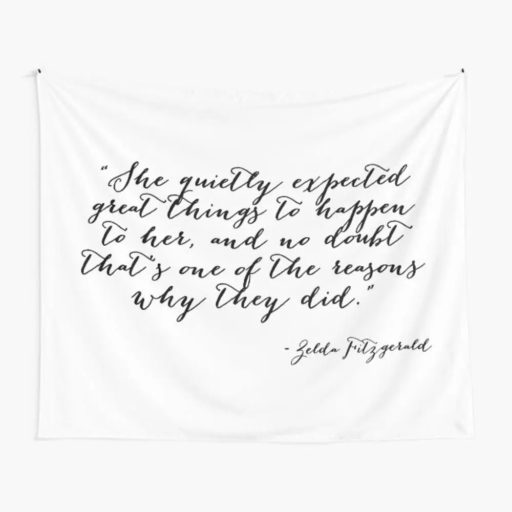 

She quietly expected great things Tapestry Tapestry Decor Beautiful Wall Yoga Towel Blanket Decoration Mat Colored Hanging