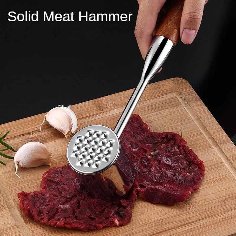 

Professional Meat Tenderizer Tool,100% Dishwasher Safe Stainless Steel Meat Hammer,Perfect Steak&Chicken BBQ Meat Mallet Pounder