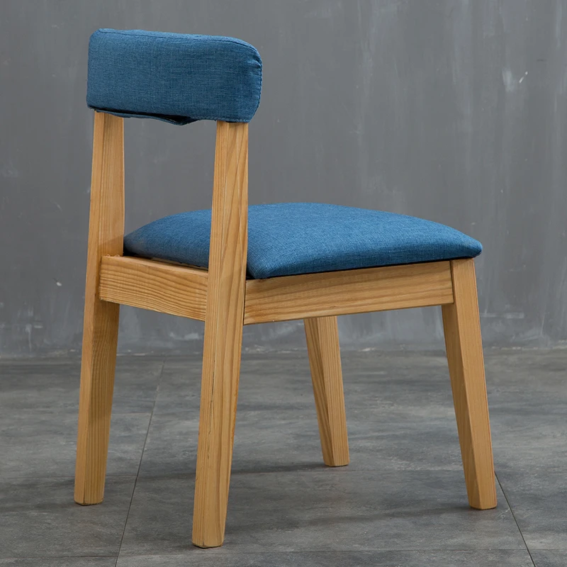 

Blue Nordic Restaurant Chair Lounge Mobile Office Designer Wooden Chairs Dinette Unique Muebles Living Room Furniture WXH35XP