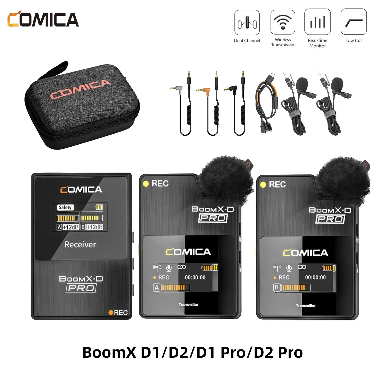 

Comica BoomX D1 D2 Pro Lavalier Wireless Microphone 2.4G Lapel Mini Mic for DSLR Camera iPhone Smartphone Interview PC Youtube