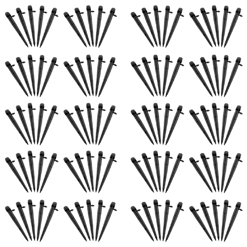 

100 Pcs 4/7Mm Tube Compatible Adjustable 360° Drip Emitters Set Efficient Drip Irrigation System Set Kit
