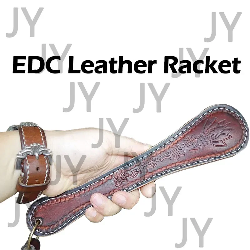 Скульптура ручной работы Бостонская кожаная ракетка Открытый Edc Портативный