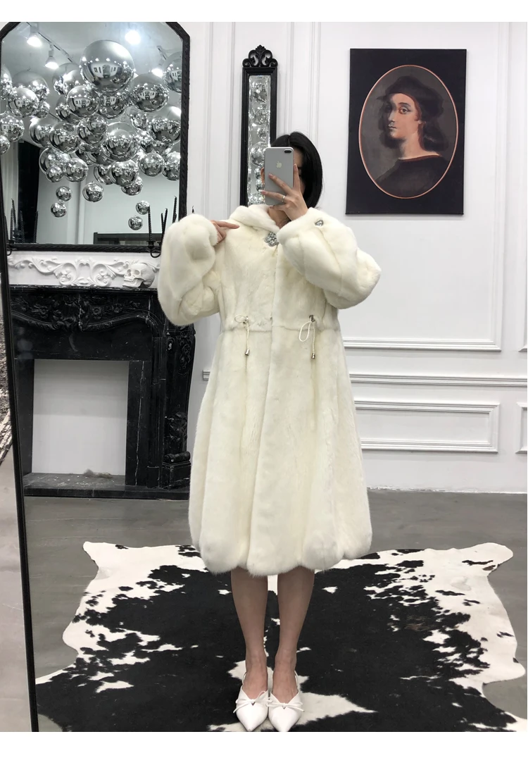Genuine Coats Woman Winter 2022 Women Jacket Fur Mink Fur Thick Winter Office Lady Other No Real Fur Jackets