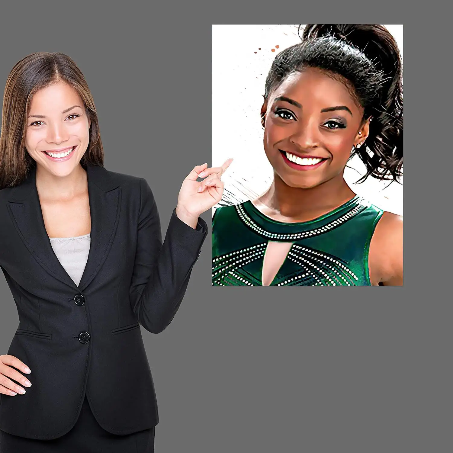 Simone biles плакат декоративной живописи холст стена искусство гостиная постеры