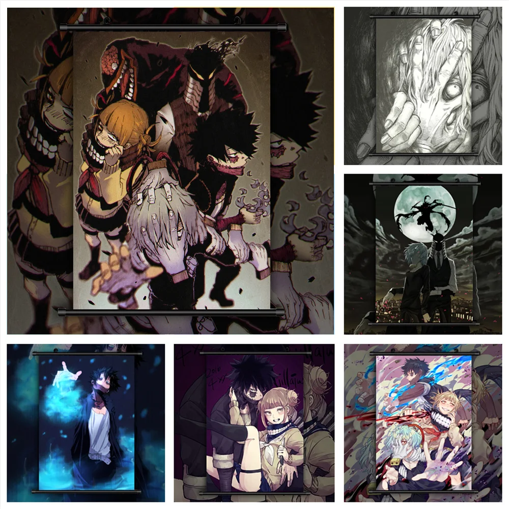 

Boku no My Hero Academia Shigaraki Tomura Himiko Toga Dabi Anime manga Poster Picture Bar Shop Door Wall Decor