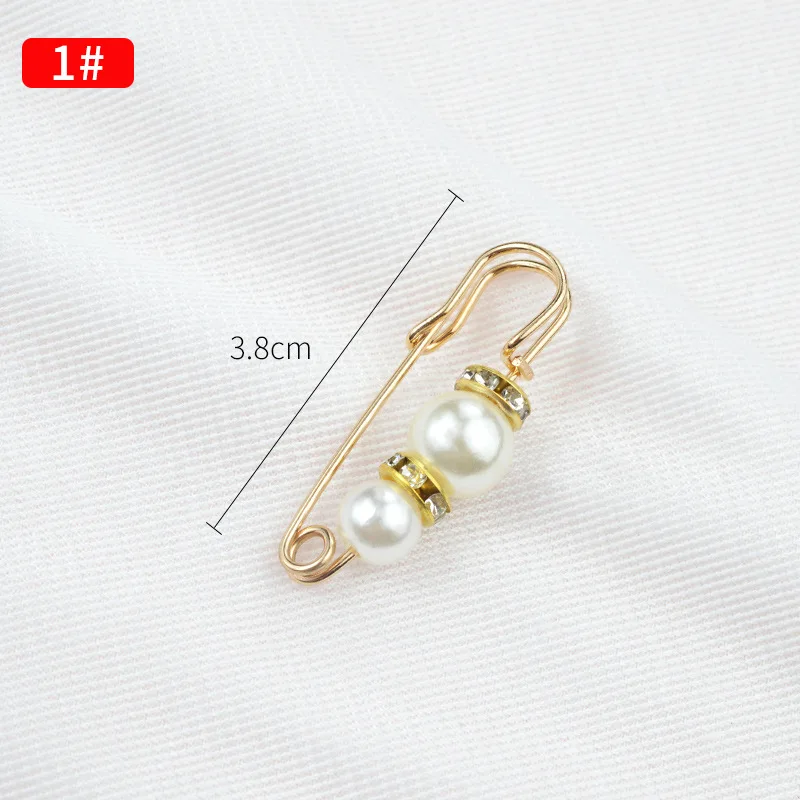 Women's Clothing Brooch Set Pearl Rhinestone Brooches for Women Lapel Pin Tightening Waist Pin Diy Accessories
