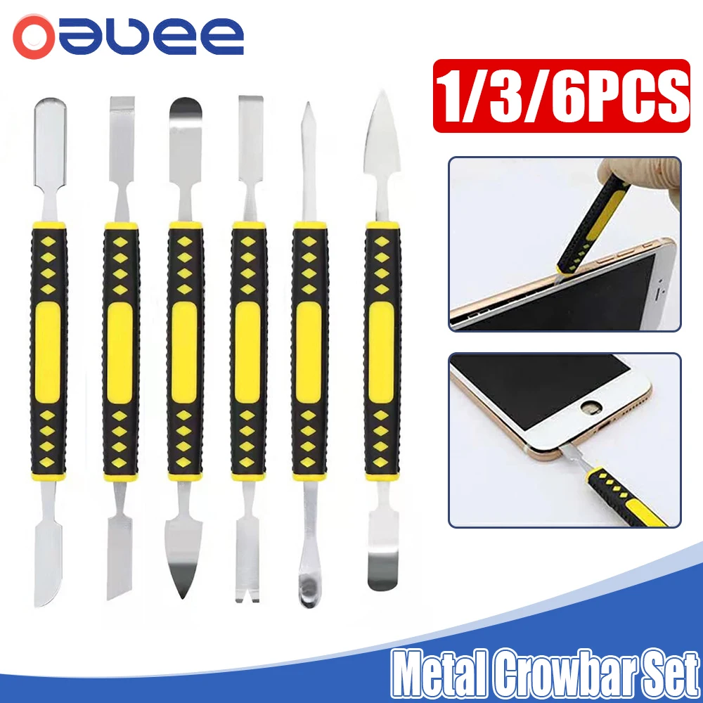 Universal Metal Crowbar Set Mobile Phone Screen Repair Boot Stick Digital Multi Home Appliance Disassemble Repair Tool Pry Bar