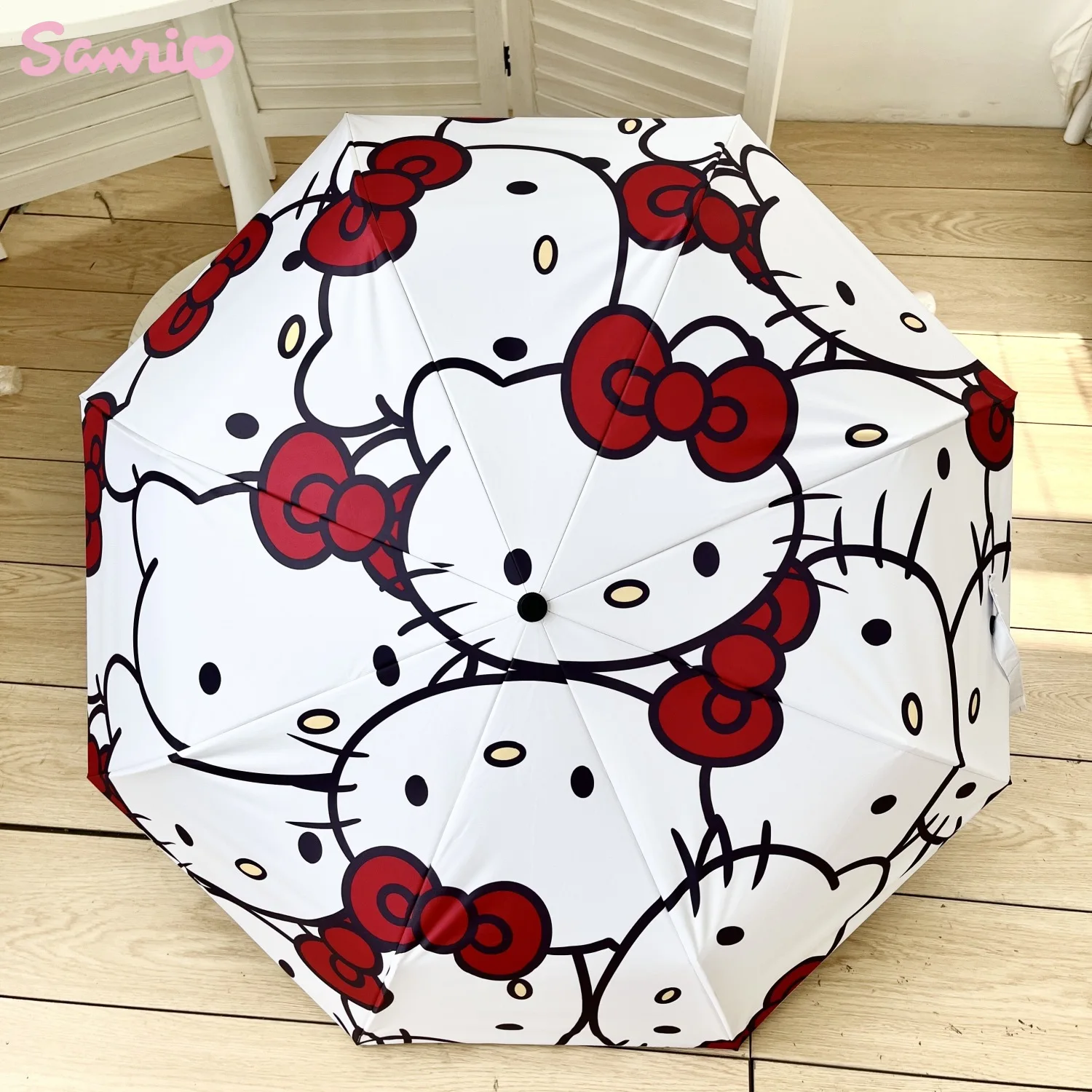 

Kawaii Sanrio Hello Kitty Umbrella Portable Rain and Shine Umbrella Automatic Folding Umbrella Cartoon Shade Umbrella Girl Gift