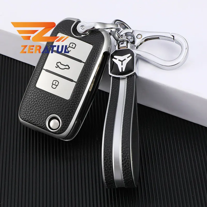 

TPU Leather Car Flip Key Case Cover Bag For Roewe RX5 MG3 MG5 MG6 MG7 MG ZS GT GS 350 360 750 Shell Protector Accessories