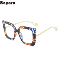 boyarn foreign trade optical mirror pc full frame womens mirror frame personality square mirror frame two color mirror frame an
