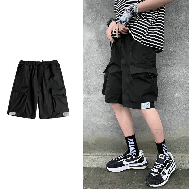 

Men's Shorts 2023 Summer Casual overalls Loose big size Color Block Patchwork Pocket Trousers Men's Shorts