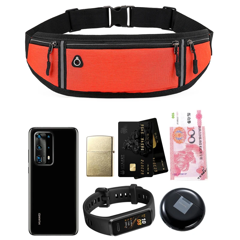 Waistpack Running Sports Men's and Women's Versatile Invisible Multifunctional Waterproof Ultra-thin Mobile Bag