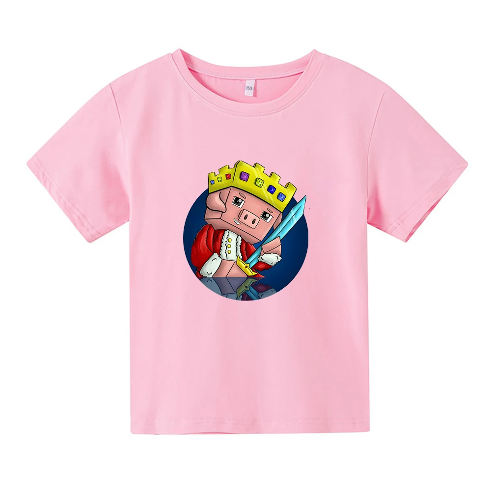 Technoblade T Shirt Merch T-shirts Kids Summer Clothes 100% Pure Cotton Girls Fashion Tees Soft Short-sleeved Boys Graphic Tops