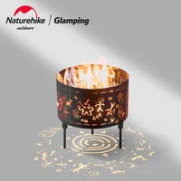 naturehike burning fire round table camping heating fire rack outdoor fire dome picnic atmosphere fire round platform nh21jj102