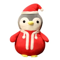 nice cartoon christmas snowman penguin plush dolls lovely new year mascot pillow stuffed soft cosplay toys xmas gifts