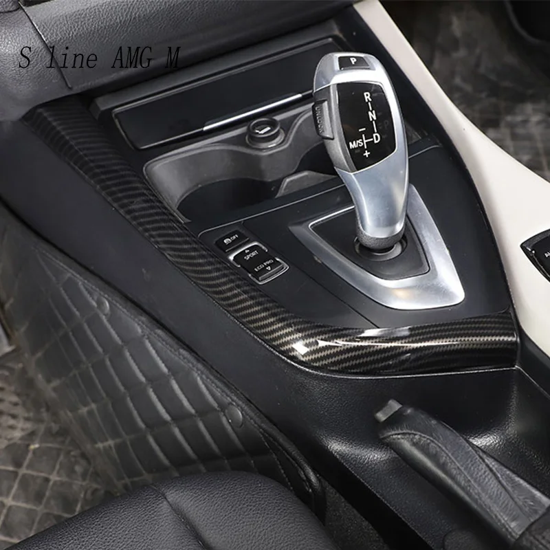 

For BMW 1 2 Series F20 F21 F22 F23 2012-2018 Carbon fiber Car Central Control Gear Shift L Shape Cover Trim Interior Accessories