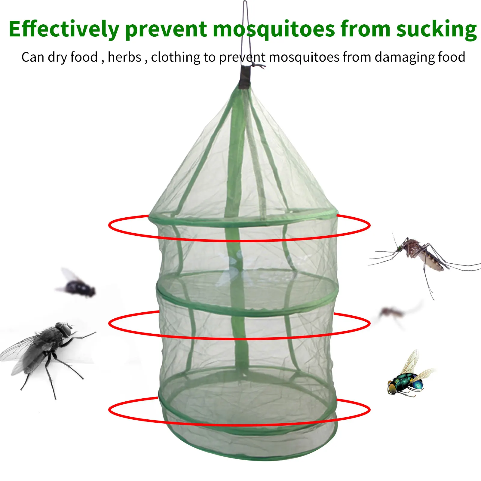 

Складная подвесная сушилка, зеленая стойка, сушилка с боковой молнией, гибкая Пыленепроницаемая Нетоксичная Сетка из полиэстера, подвесная...