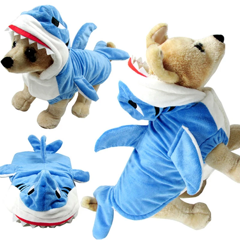 

Pet Clothes Funny Cotton Dog Coats Shark Costume For Puppy Clothes Apparel