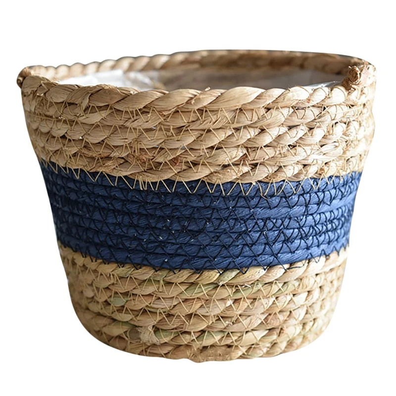 

Seagrass Planter Basket, Woven Flower Pot Basket With Waterproof Plastic Liner For All House Plants