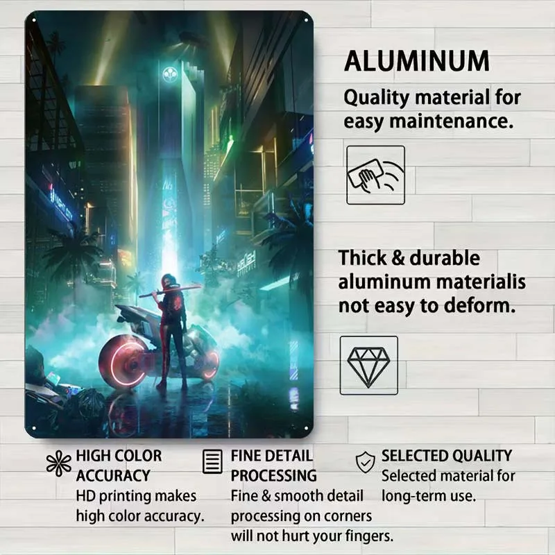 Постеры цветные аниме и манга декоративные стены металлические жестяные знаки