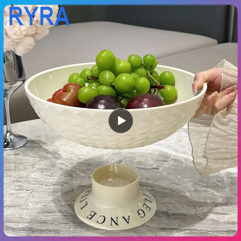 

Large Capacity Fruit Plate 25.8*12.8*13.5cm Fashion Light Luxury Design Living Room Fruit Plate Transparent Color Detachable