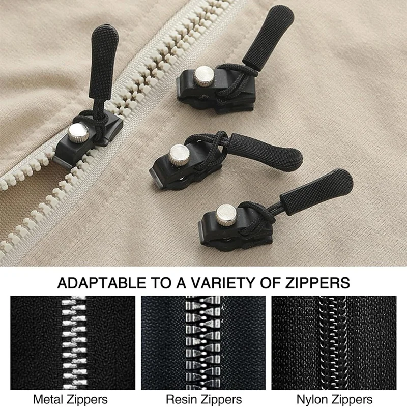 Universal Zipper Repair Kit Slider - Instant Puller Replacement For Jackets Luggage Bags Backpacks