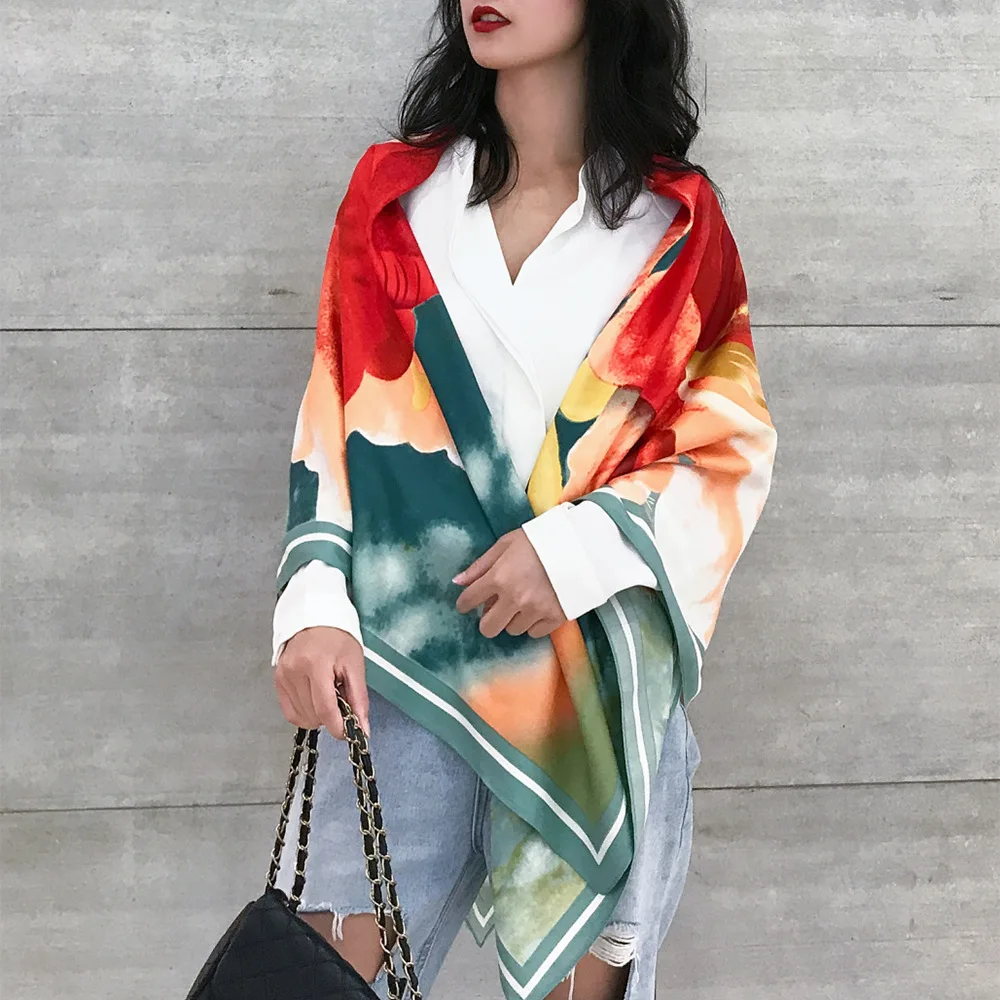 Масляный квадратный шарф