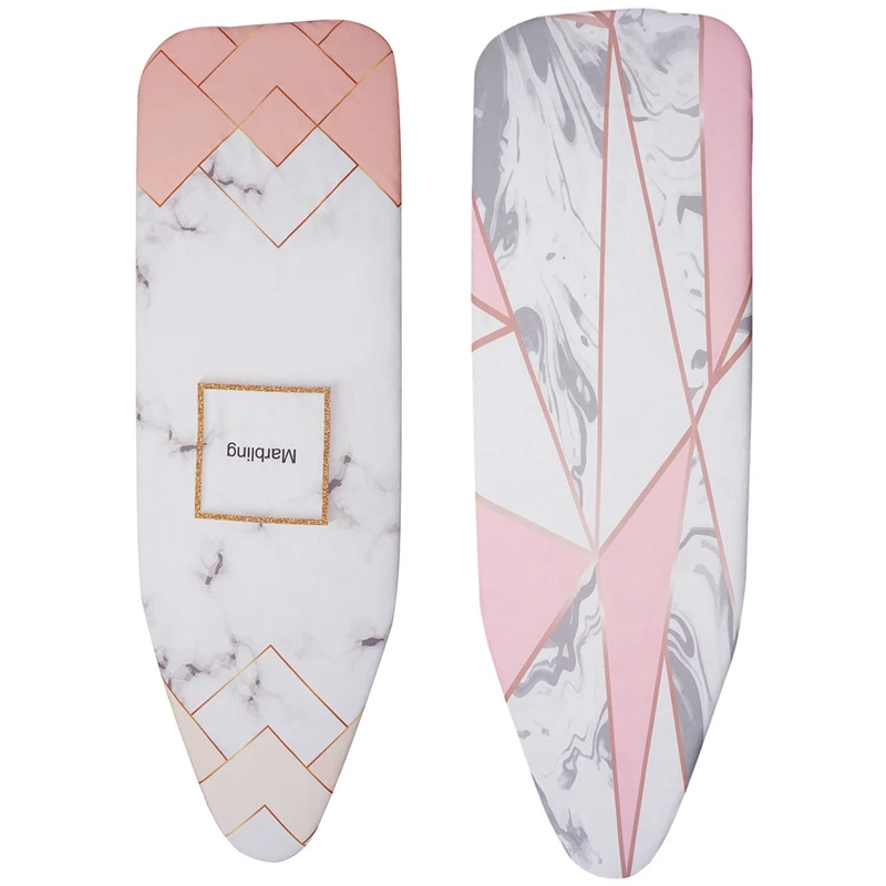

2X 140X50CM Fabric Marbling Ironing Board Cover Protective Press Iron Folding 2 & 3