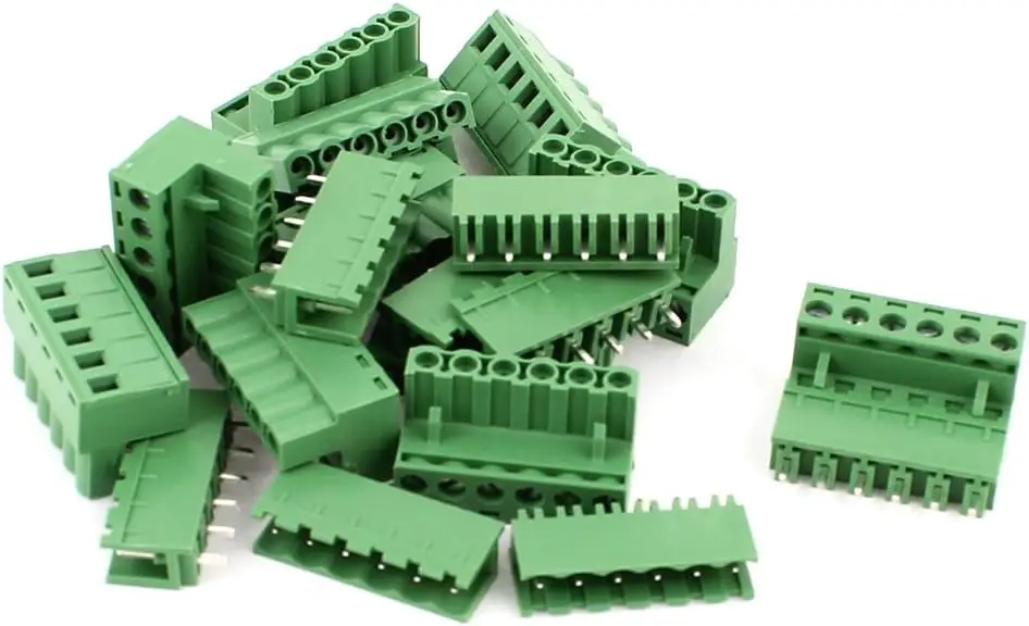 

Kidisoii 10 Pair 6 Pins 5.08mm Pitch Male Female PCB Screw Terminal Block
