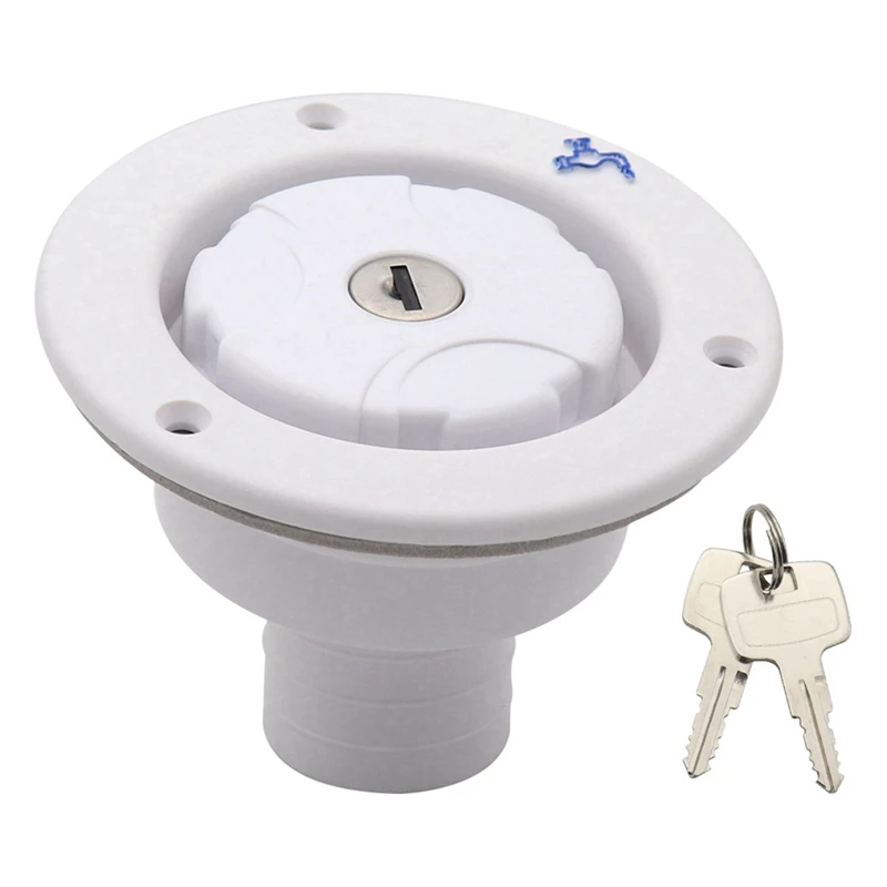

Lockable Filler Neck For Water Tanks Caravan Fresh Water Fill Hatch Inlet Camper Trailer Tank Caps RV Accessory