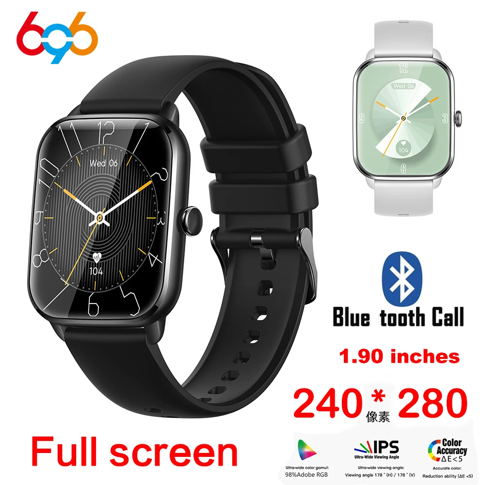 

New 1.9" Men Women Blue Tooth Call Sports Fitness 2023 Smartwatch Waterproof Heart Rate Bracelet Voice Assistant Smart Watch