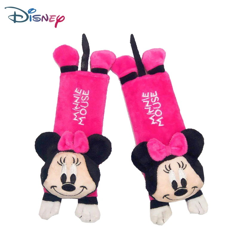 

Disney Spiderman Minnie Soft Protective Cover For Children Cartoon Stitch Cotton Car Interior Plush Seat Belt Shoulder Covers