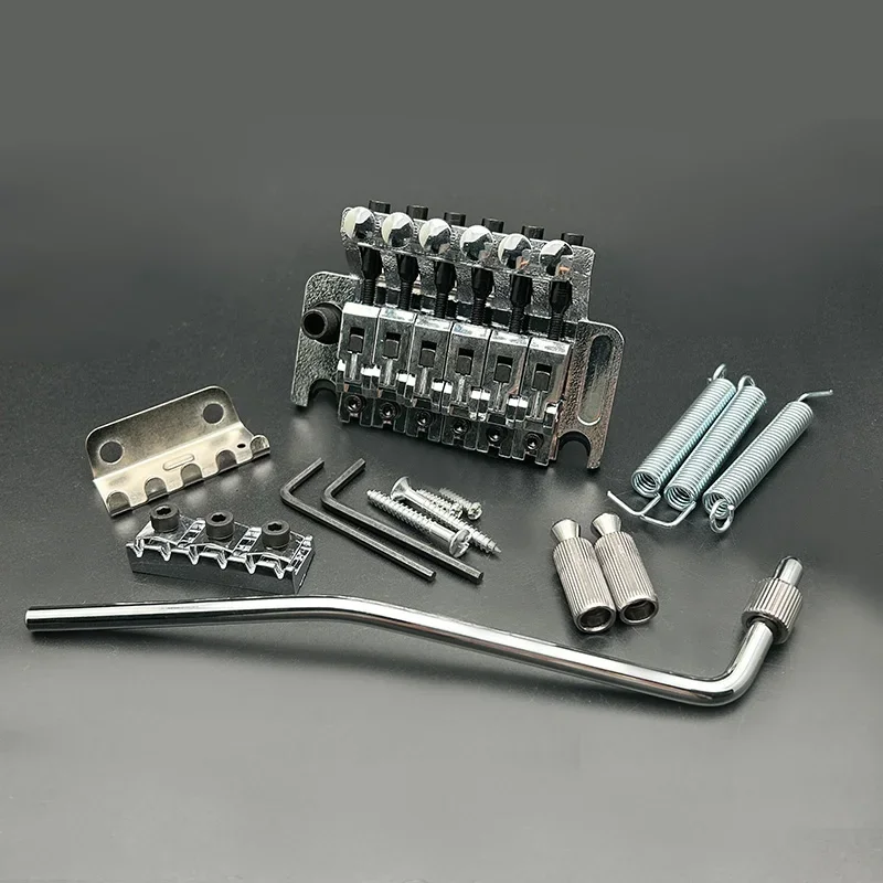 1 комплект электрогитары Tremolo Bridge Systems с двойной фиксирующейся кромкой и Whammy Bar, черный, золотой, хромированный цвет (art.: 3920ca4419ecf) - 3920ca4419ecf