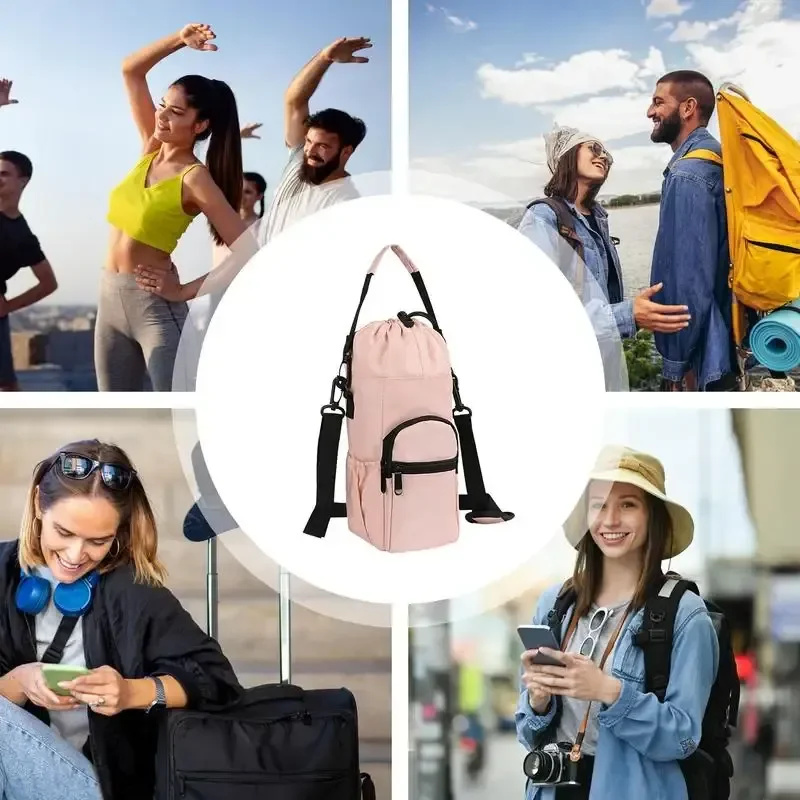 Сумка для бутылки с водой через плечо изолированный футляр несколькими