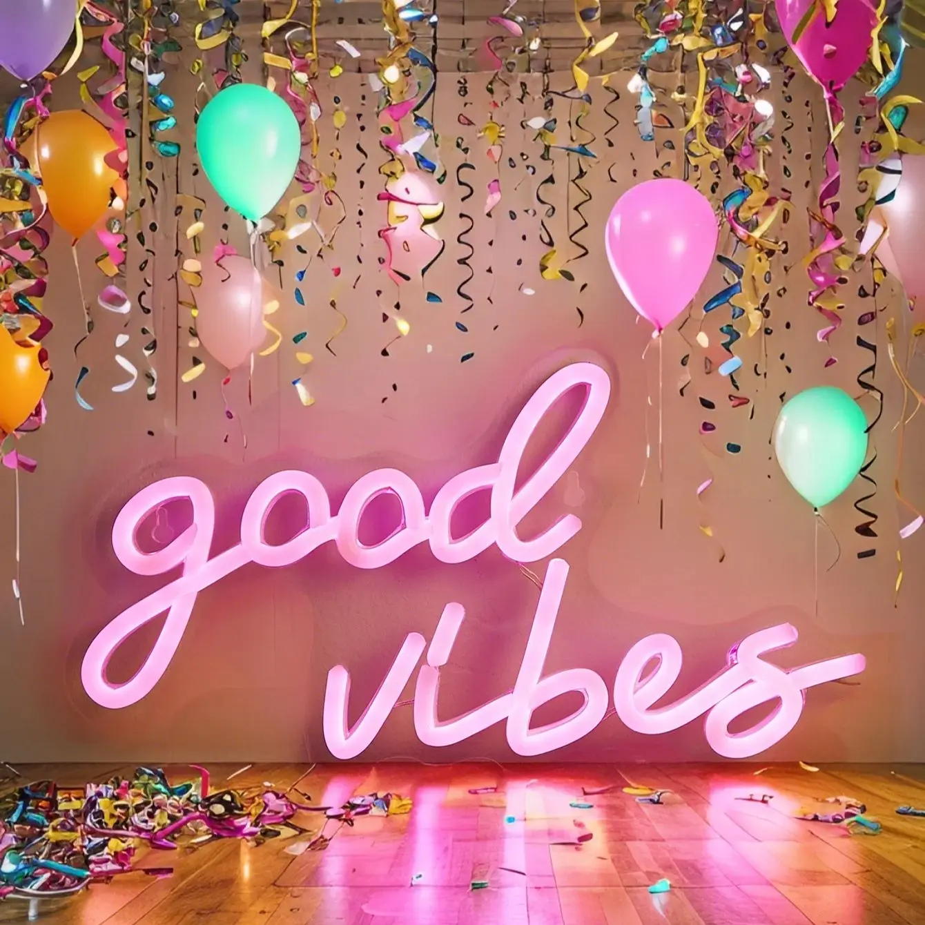 

Неоновая лампа Chi-buy «Good Vibes» USB