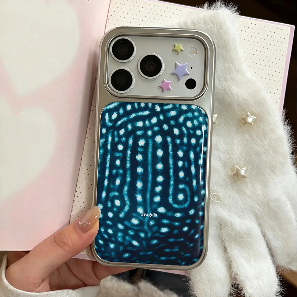 Фото Чехол для iPhone 17 16 15 14 13 12 11 Air Pro Max Plus с цветными блоками, полосками и гальваническим покрытием (эффект капель) №3