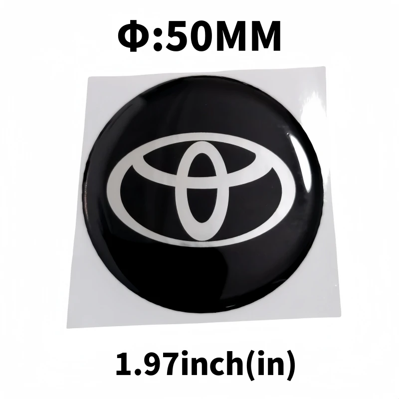 

50 мм кристаллический клей, креативные наклейки, эмблема, автодекор, наклейки, центральная ступица колеса автомобиля, наклейки для значка логотипа Toyota, аксессуары