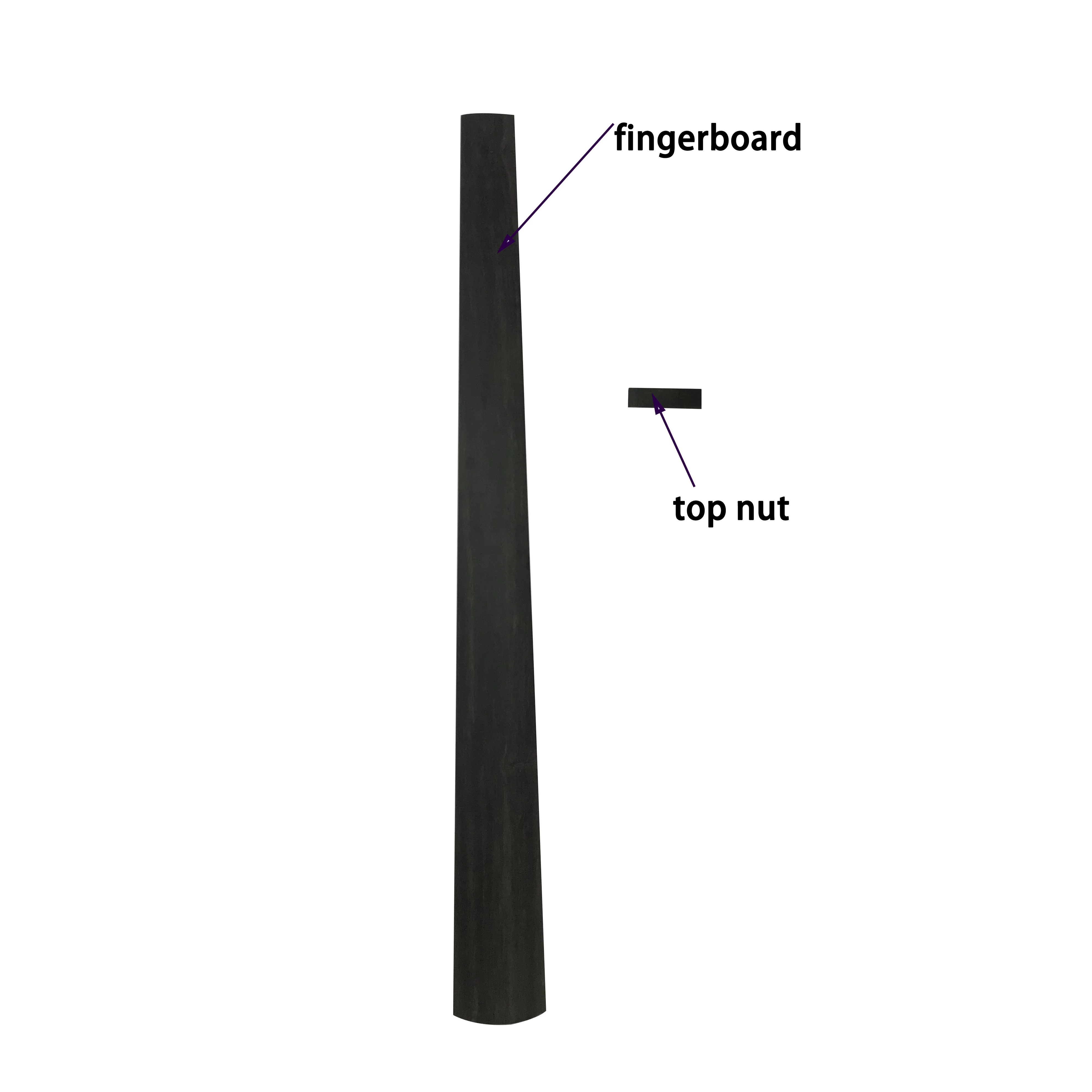 

1 Pcs Excellent Natural Ebony 1/4 1/2 3/4 4/4 New Cello Fingerboard with Top Nut Black High Quality Cello Accessories