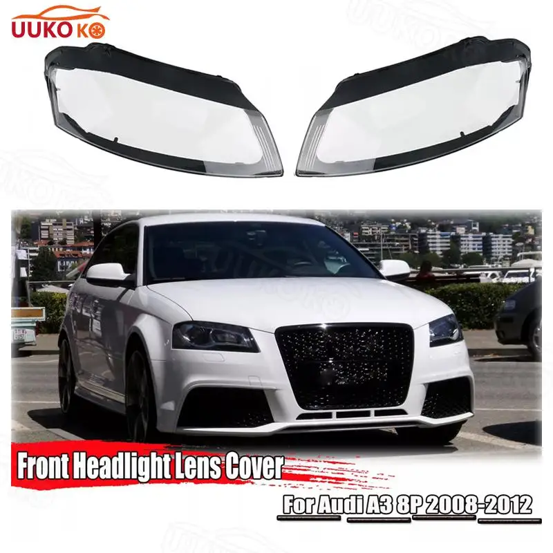 Крышка передней фары автомобиля, автозапчасти, прозрачный абажур, корпус линзы фары для Audi A3 8P S-line S3 RS3 2008 2009 2011 2012
