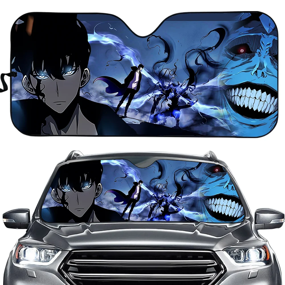 

Solo Leveling Printing Anime Car Windshield Sunshade Fashion High-quality Sun Shade Auto Sun Visor Gift for Man