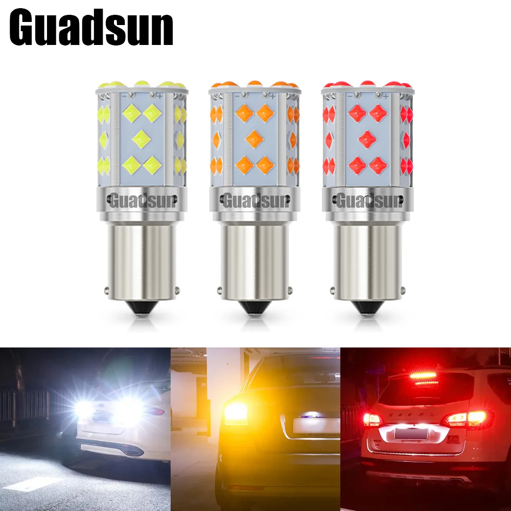 

Guadsun LED Highlight T20 7440 1156 P21w BA15S 1157 7443 BAY15D P21/5W 35smd 3030 Canbus Turn Signal Lamp Brake Light White 12V