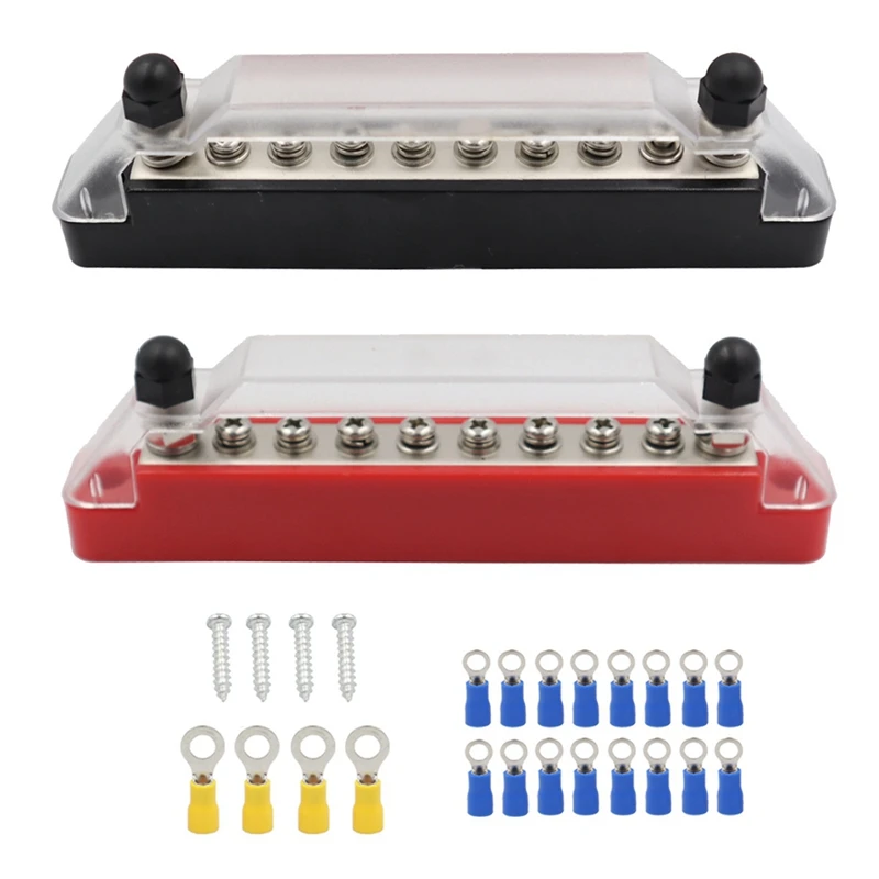 

10 Way Screw Terminal Blocks 150A Busbar Accessories With Terminals For Vehicle And Boat Wiring Rebuilds Supports Up To 48V