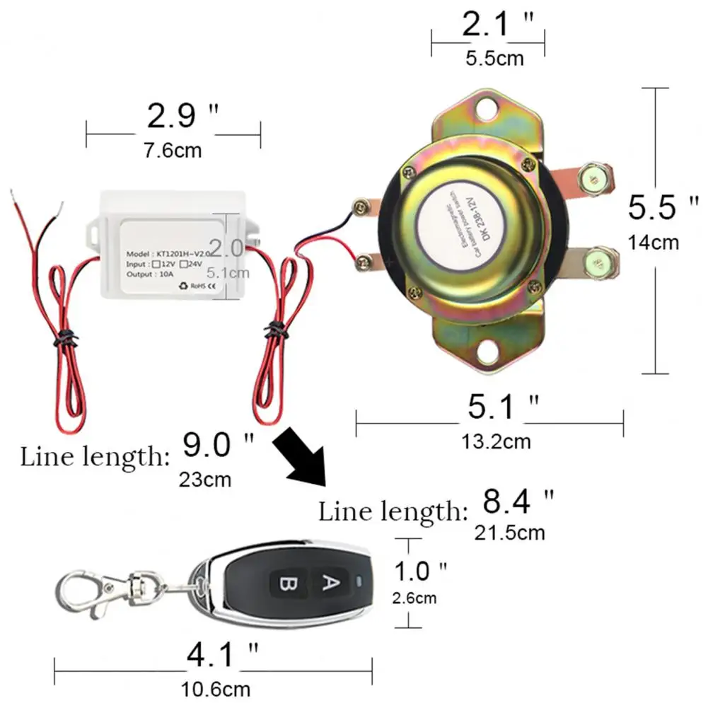 

Switch Interior for Car for Car Truck Interior Remote Control Auto Battery Disconnect Latching Truck Interior