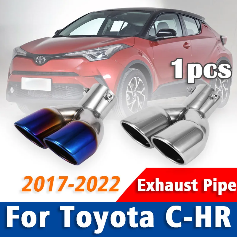 

For Toyota C-HR CHR 2017 2018 2019 2020 2021 2022 1Pcs Stainless Steel Exhaust Pipe Muffler Tailpipe Muffler Tip Auto Accesories